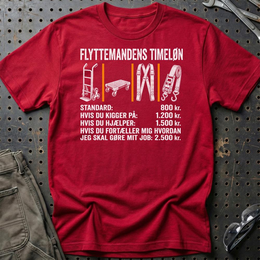 
Produktbillede af Flyttemandens Timeløn T-Shirt