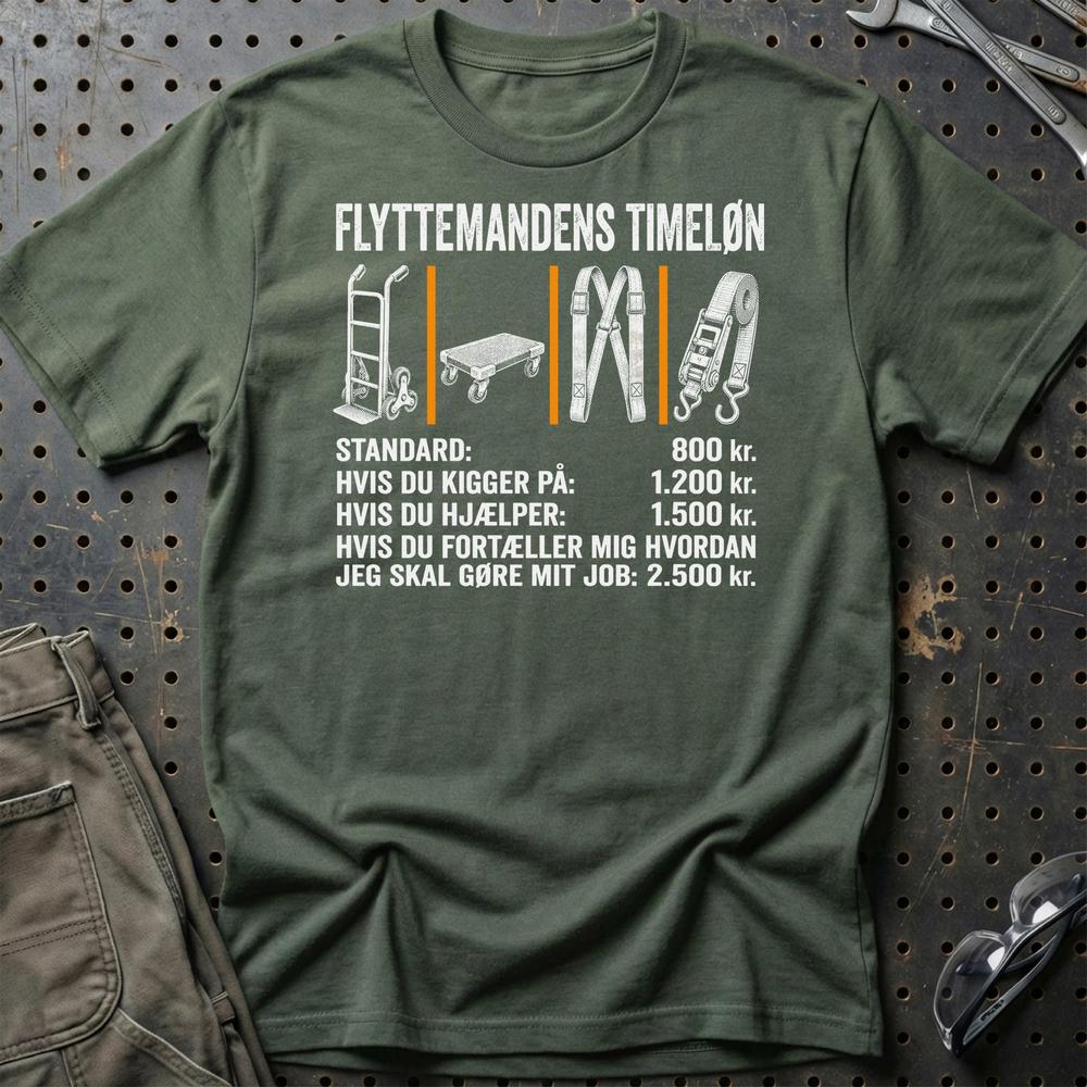 
Produktbillede af Flyttemandens Timeløn T-Shirt