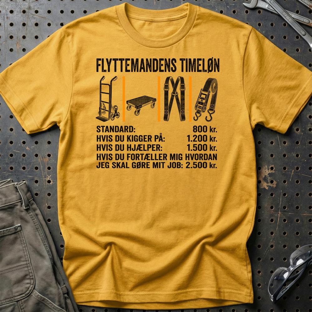 
Produktbillede af Flyttemandens Timeløn T-Shirt