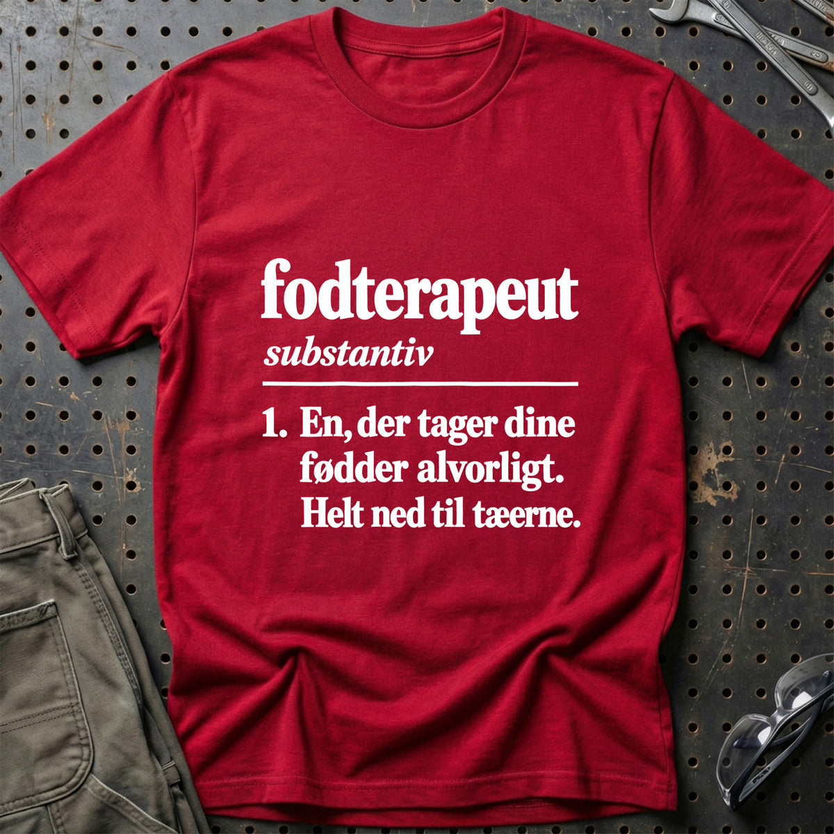 
Fodterapeut – Definition T-Shirt – Rød