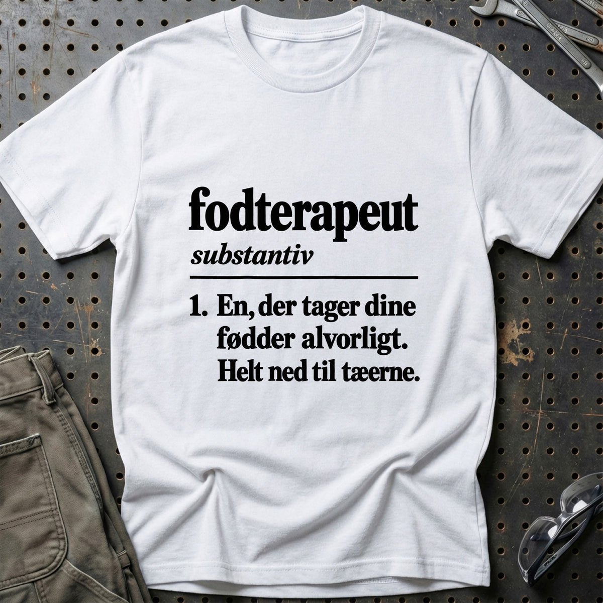 
Fodterapeut – Definition T-Shirt – Hvid