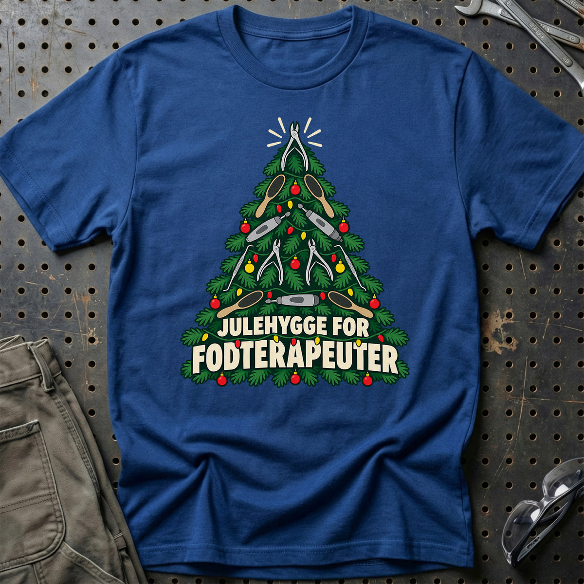 
Fodterapeut – Julehygge – Unisex T-Shirt – Blå Royal