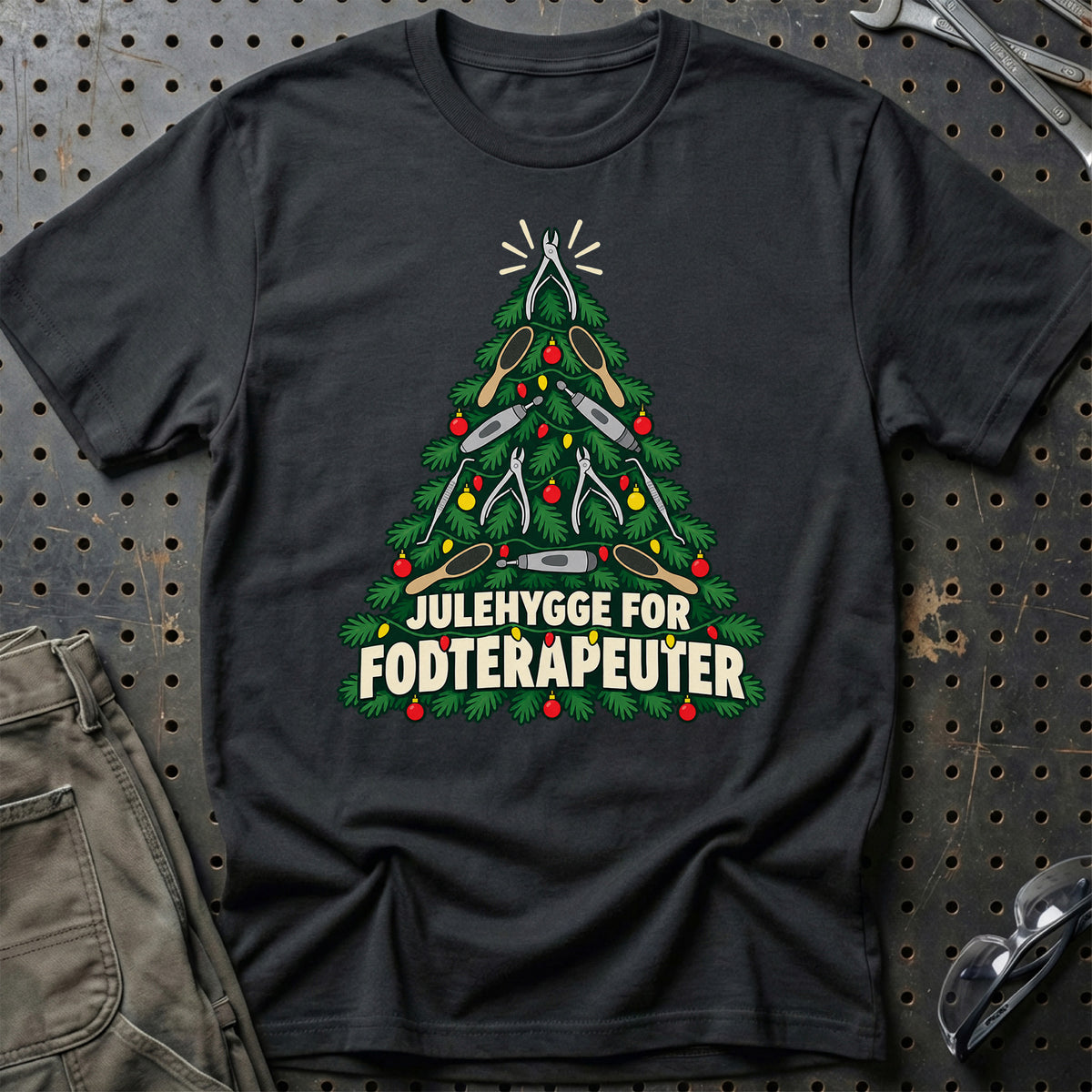 
Fodterapeut – Julehygge – Unisex T-Shirt – Sort