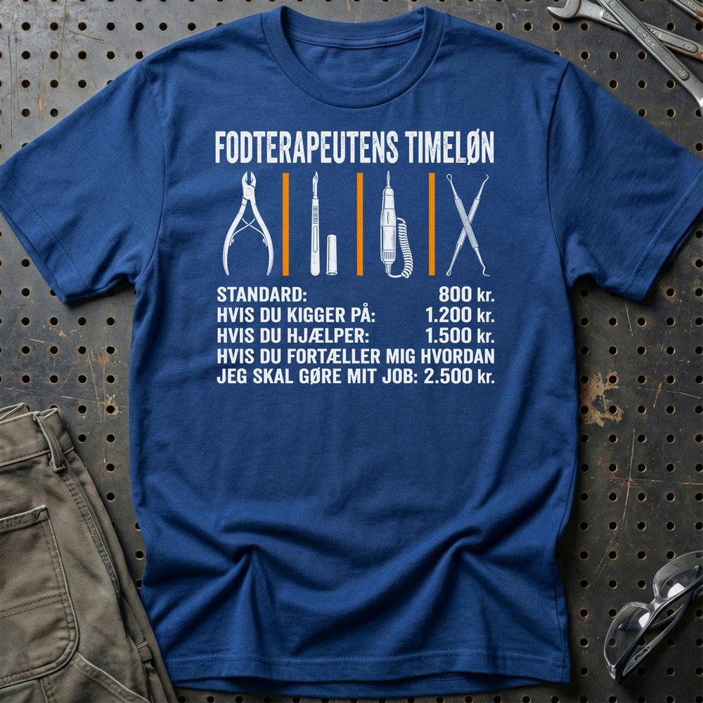 
Produktbillede af Fodterapeutens Timeløn T-Shirt