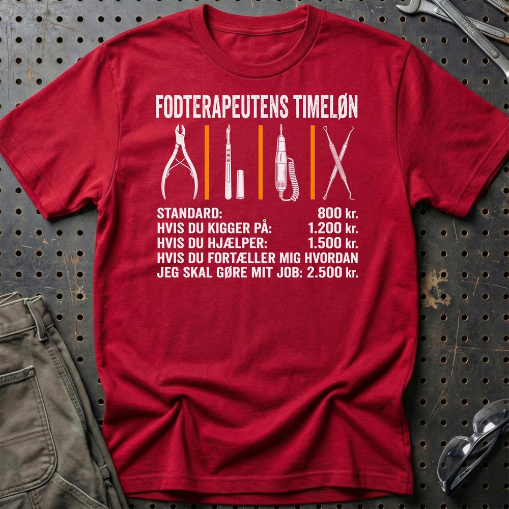 
Produktbillede af Fodterapeutens Timeløn T-Shirt
