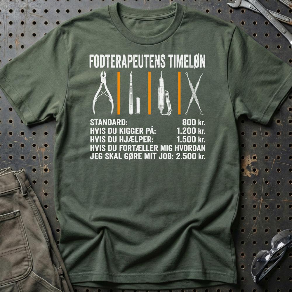 
Produktbillede af Fodterapeutens Timeløn T-Shirt