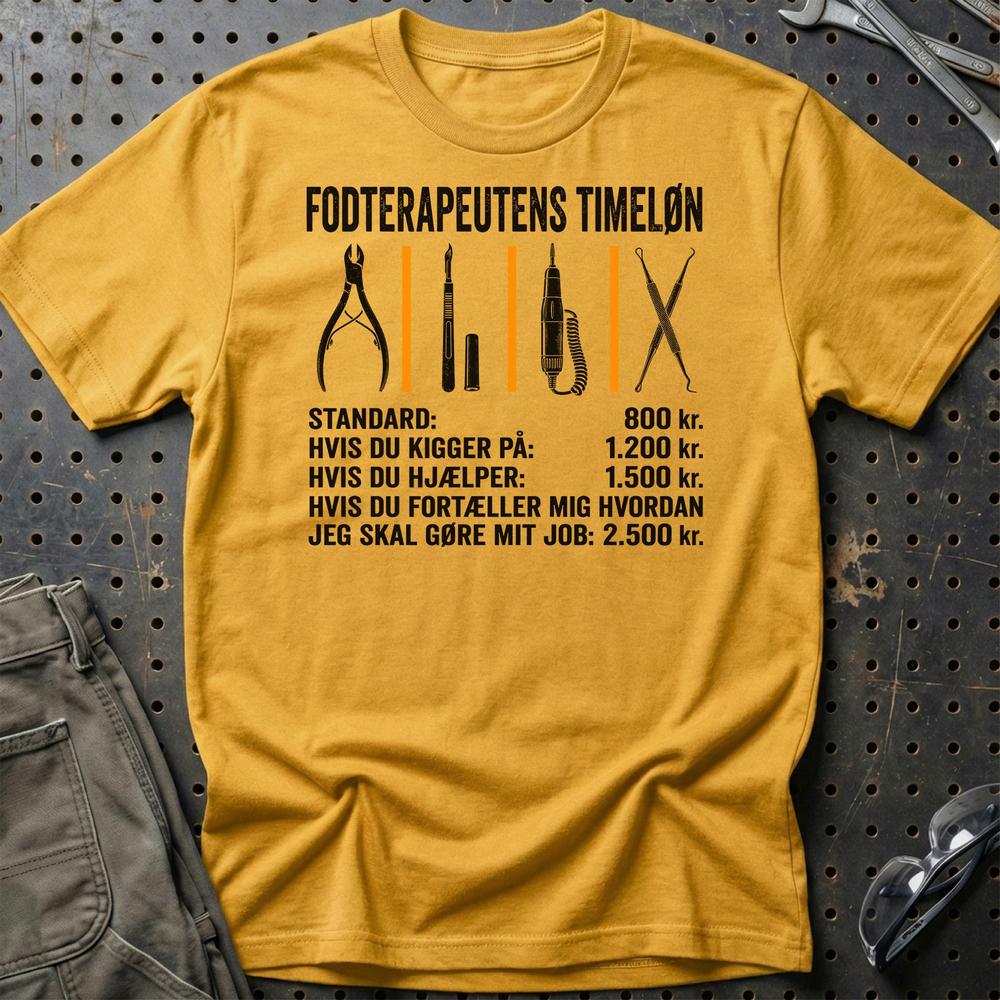 
Produktbillede af Fodterapeutens Timeløn T-Shirt