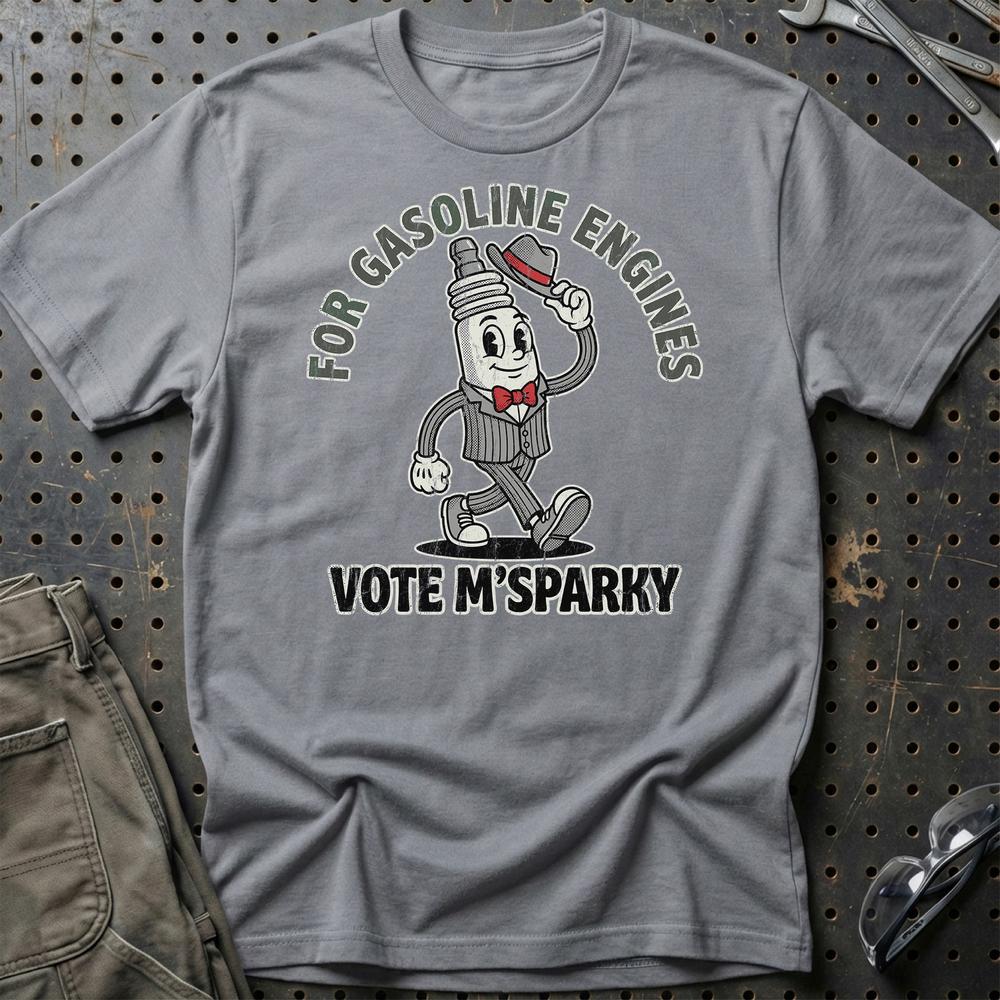 For Gasoline Engines - Oldschool Mascot T-Shirt-Beklædning-Garage Culture-Grå Sport-S-Garage Culture Shop- garage - man cave - merchandise