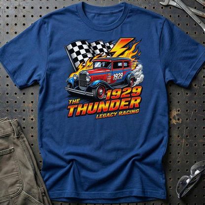 Ford A Thunder Classic Hot Rod Racing Tee - Unisex T-Shirt-Beklædning-Ford-Blå Royal-S-Garage Culture Shop- garage - man cave - merchandise