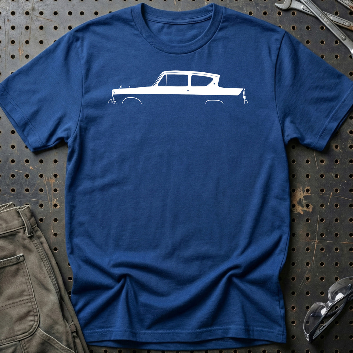
Ford Anglia Silhuet T-Shirt – Blå Royal
