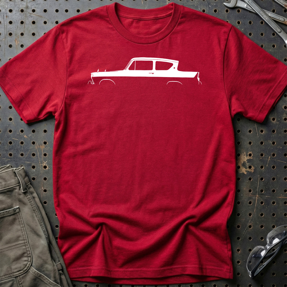 
Ford Anglia Silhuet T-Shirt – Rød
