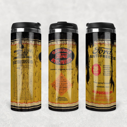 Ford Antifreeze Motor Oil Termokrus Tumbler Rustfrit Stål-Krus-Motorolie-Garage Culture Shop- garage - man cave - merchandise