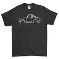 Ford Bronco 1968 Outline T-Shirt-Beklædning-Ford-Sort-S-Garage Culture Shop- garage - man cave - merchandise