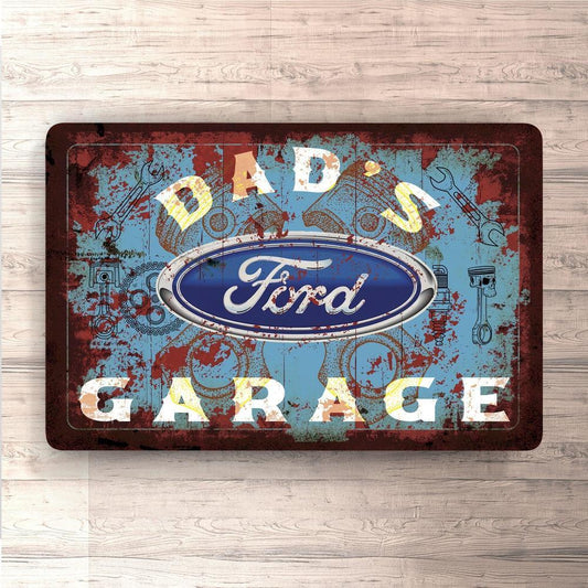 Ford Dads Garage Vintage Skilte, Musemåtte, Dørmåtte , Plakat-Skilte-Ford-Garage Culture Shop- garage - man cave - merchandise