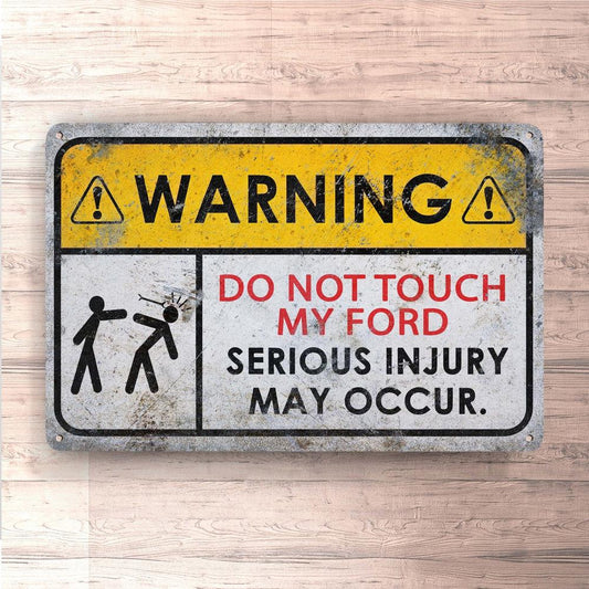 Ford Dont Touch My Ford - Skilte, Musemåtte, Dørmåtte , Plakat-Skilte-Ford-Garage Culture Shop- garage - man cave - merchandise