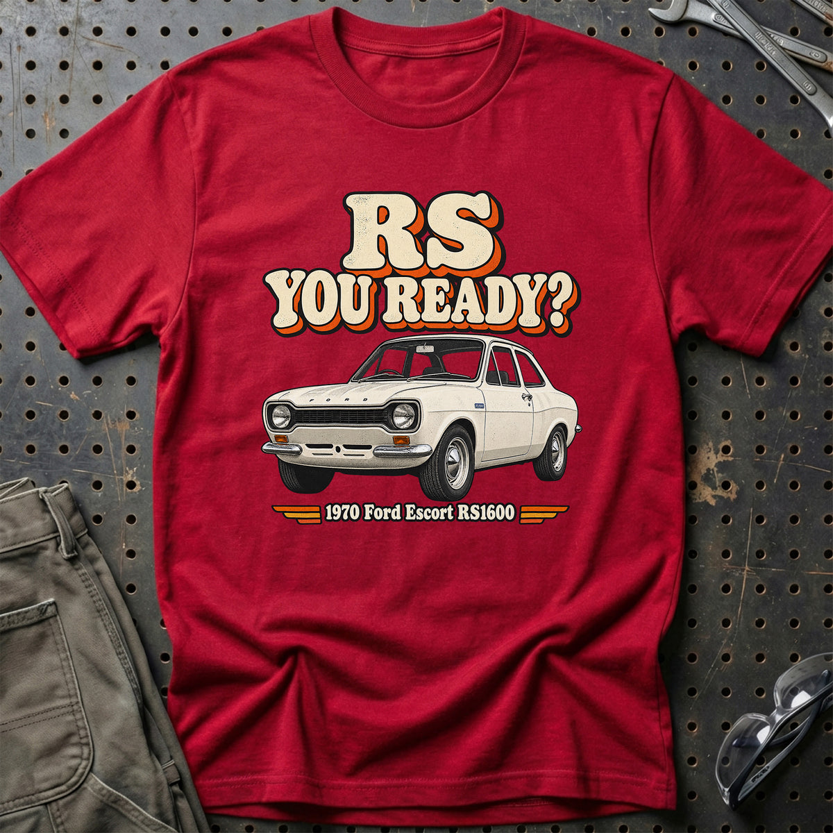 
Ford Escort RS1600 1970 – RS You Ready? T-Shirt – Rød