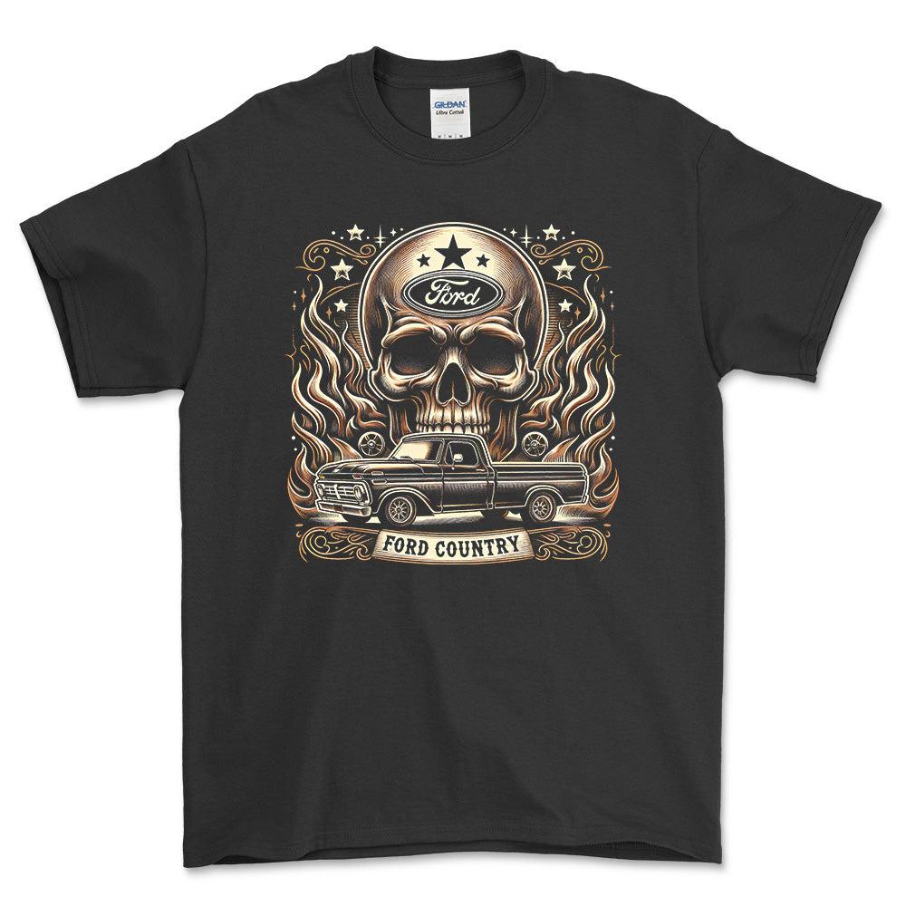 Ford F - Ford Country - Unisex T-Shirt , Bomuld-Beklædning-Ford-Sort-S-Garage Culture Shop- garage - man cave - merchandise