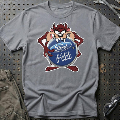 Ford F100 TAZ Unisex T-Shirt , Bomuld-Beklædning-Ford-Grå Sport-S-Garage Culture Shop- garage - man cave - merchandise