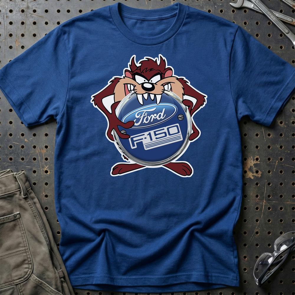 Ford F150 TAZ T-Shirt-Beklædning-Ford-Blå Royal-S-Garage Culture Shop- garage - man cave - merchandise