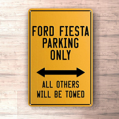 Ford Fiesta Parking Only Skilte, Musemåtte, Dørmåtte , Plakat-Parking skilte-Ford-Garage Culture Shop- garage - man cave - merchandise
