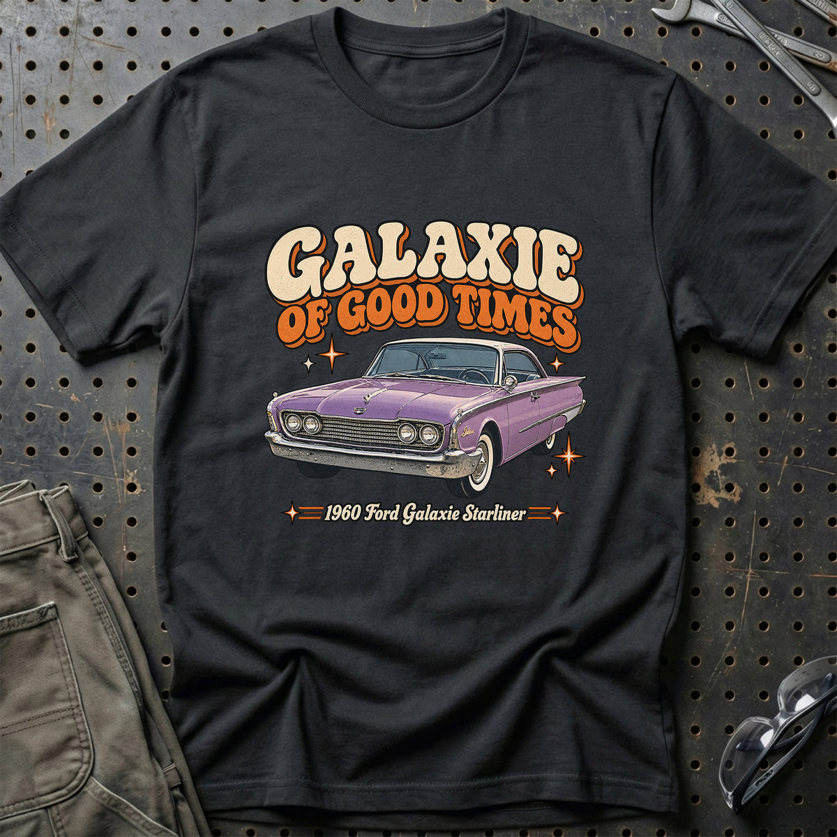 
Ford Galaxie Starliner 1960 – Galaxie of Good Times T-Shirt – Sort