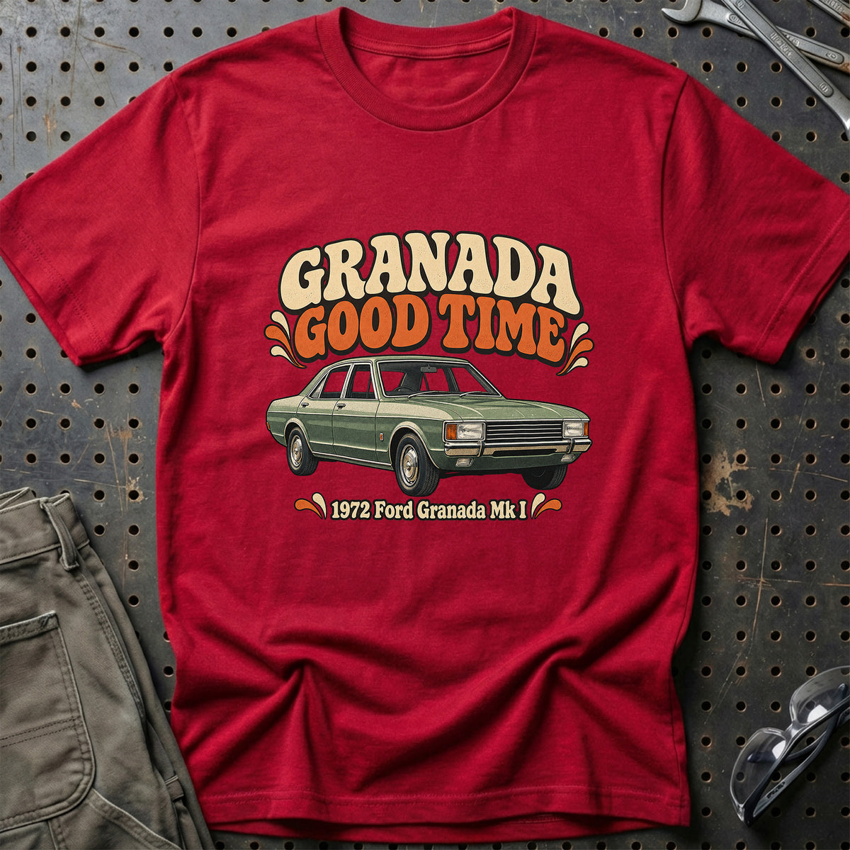 
Ford Granada Mk I 1972 – Granada Good Time T-Shirt – Rød