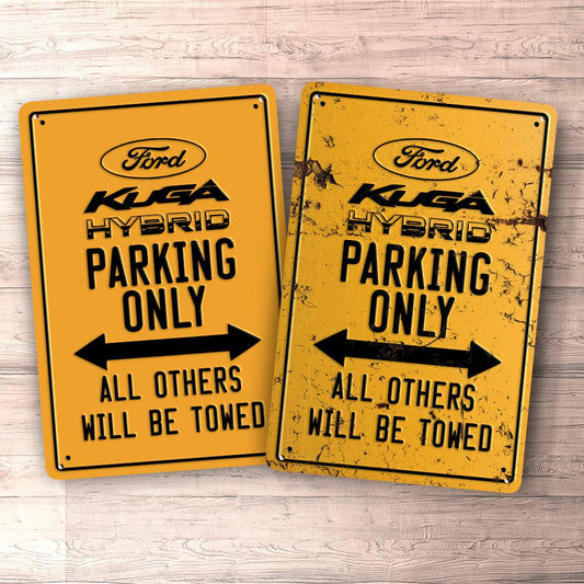 Ford Kuga Hybrid Parking Only Skilte, Musemåtte, Dørmåtte , Plakat-Parking skilte-Ford-Garage Culture Shop- garage - man cave - merchandise