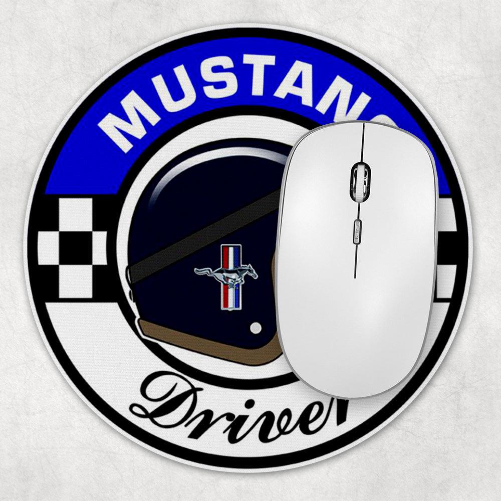 Ford Mustang Driver Runde Skilte , Musemåtte Rundt , Kop Underlag, Underlagssæt-Runde Skilte-Ford-Garage Culture Shop- garage - man cave - merchandise