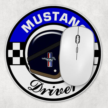 Ford Mustang Driver Runde Skilte , Musemåtte Rundt , Kop Underlag, Underlagssæt-Runde Skilte-Ford-Garage Culture Shop- garage - man cave - merchandise