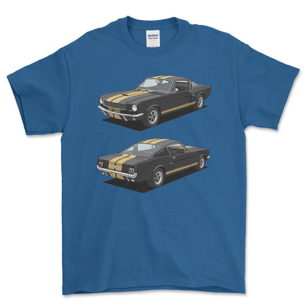 Ford Mustang Fastback Shelby GT350H Tribute 1965 - Unisex T-Shirt-Beklædning-Ford-Blå Royal-S-Forside-Garage Culture Shop- garage - man cave - merchandise