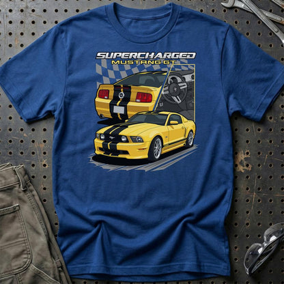 Ford Mustang GT Fast And Furios Cars - Unisex T-Shirt-Beklædning-Ford-Blå Royal-S-Garage Culture Shop- garage - man cave - merchandise
