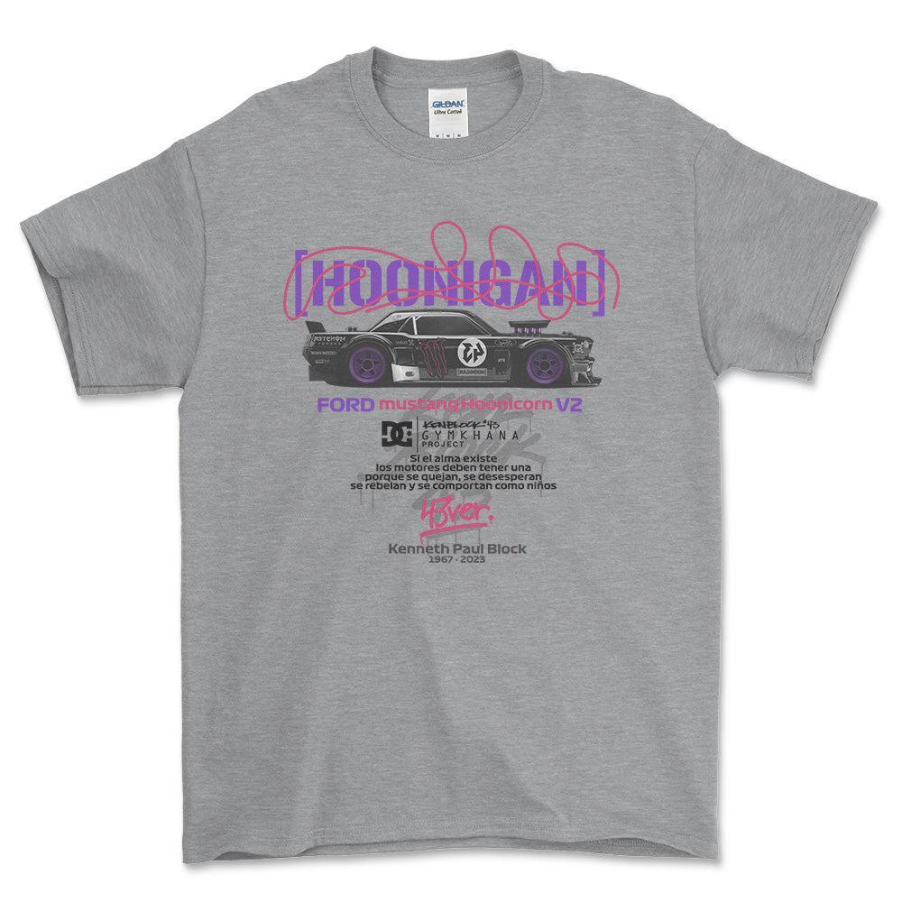 Ford Mustang Hoonicorn - Unisex T-Shirt , Bomuld-Beklædning-Ford-Grå Sport-S-Forside-Garage Culture Shop- garage - man cave - merchandise