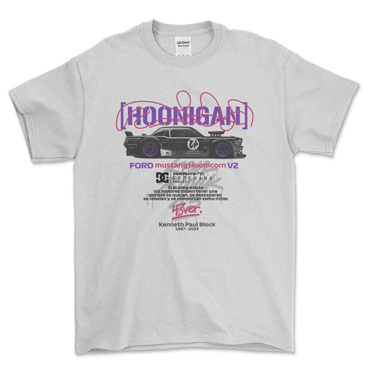 Ford Mustang Hoonicorn - Unisex T-Shirt , Bomuld-Beklædning-Ford-Hvid-S-Forside-Garage Culture Shop- garage - man cave - merchandise