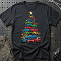 Ford Mustang Juletræ Christmas Tree T-Shirt-Beklædning-Ford-Sort-S-Garage Culture Shop- garage - man cave - merchandise