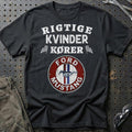Ford Mustang Rigtige Kvinder Kører T-Shirt-Beklædning-Ford-Sort-S-Garage Culture Shop- garage - man cave - merchandise