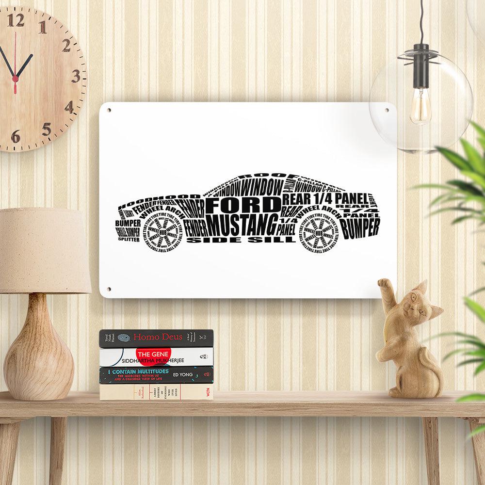 Ford Mustang Skilte, Musemåtte, Dørmåtte , Plakat-Skilte-Ford-Garage Culture Shop- garage - man cave - merchandise