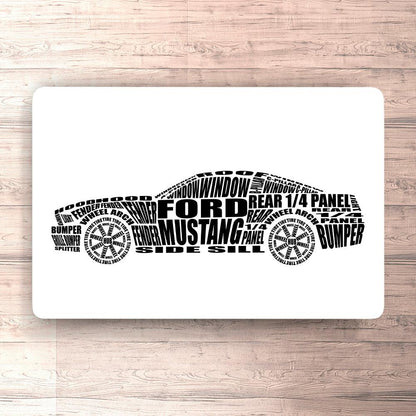 Ford Mustang Skilte, Musemåtte, Dørmåtte , Plakat-Skilte-Ford-Garage Culture Shop- garage - man cave - merchandise
