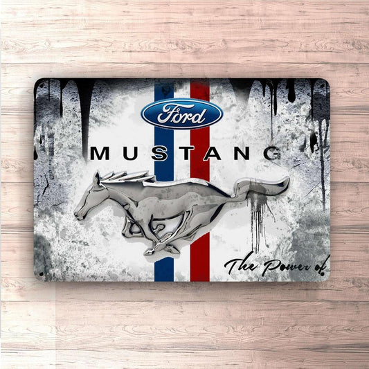 Ford Mustang Skilte, Musemåtte, Dørmåtte , Plakat-Skilte-Ford-Garage Culture Shop- garage - man cave - merchandise