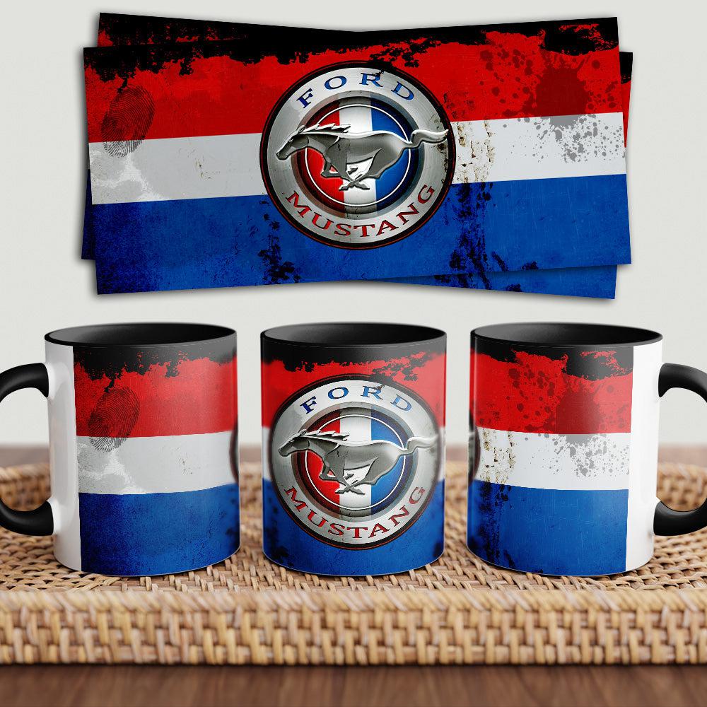 Ford Mustang "To Toner" Vintage Keramisk Krus-Krus-Ford-Garage Culture Shop- garage - man cave - merchandise