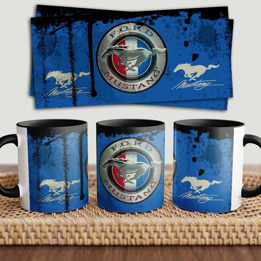 Ford Mustang "To Toner" Vintage Keramisk Krus-Krus-Ford-Garage Culture Shop- garage - man cave - merchandise