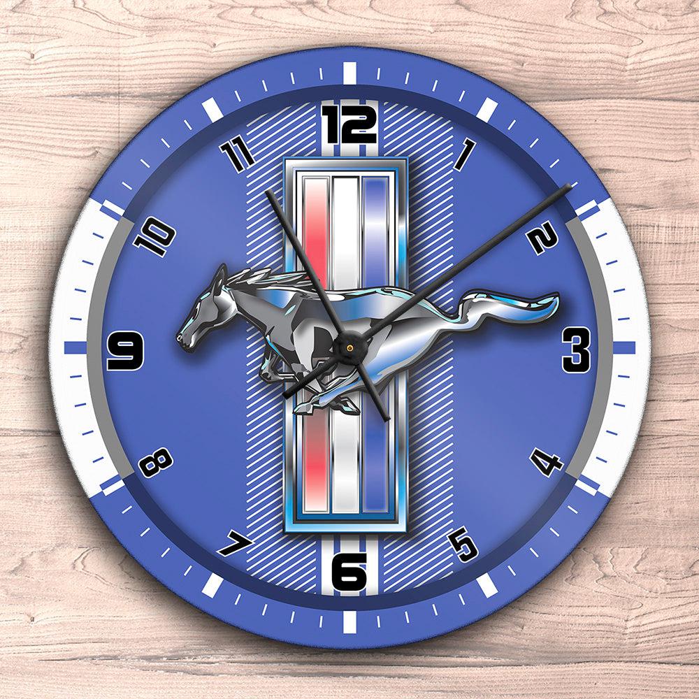 Ford Mustang Vægur Rundt-Clock-Ford-Garage Culture Shop- garage - man cave - merchandise