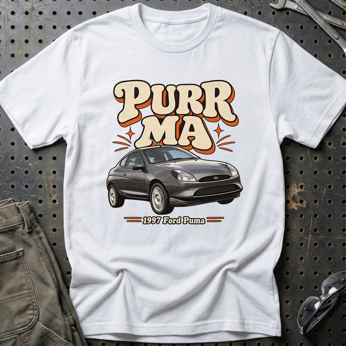 
Ford Puma 1997 – Purr Ma T-Shirt – Hvid