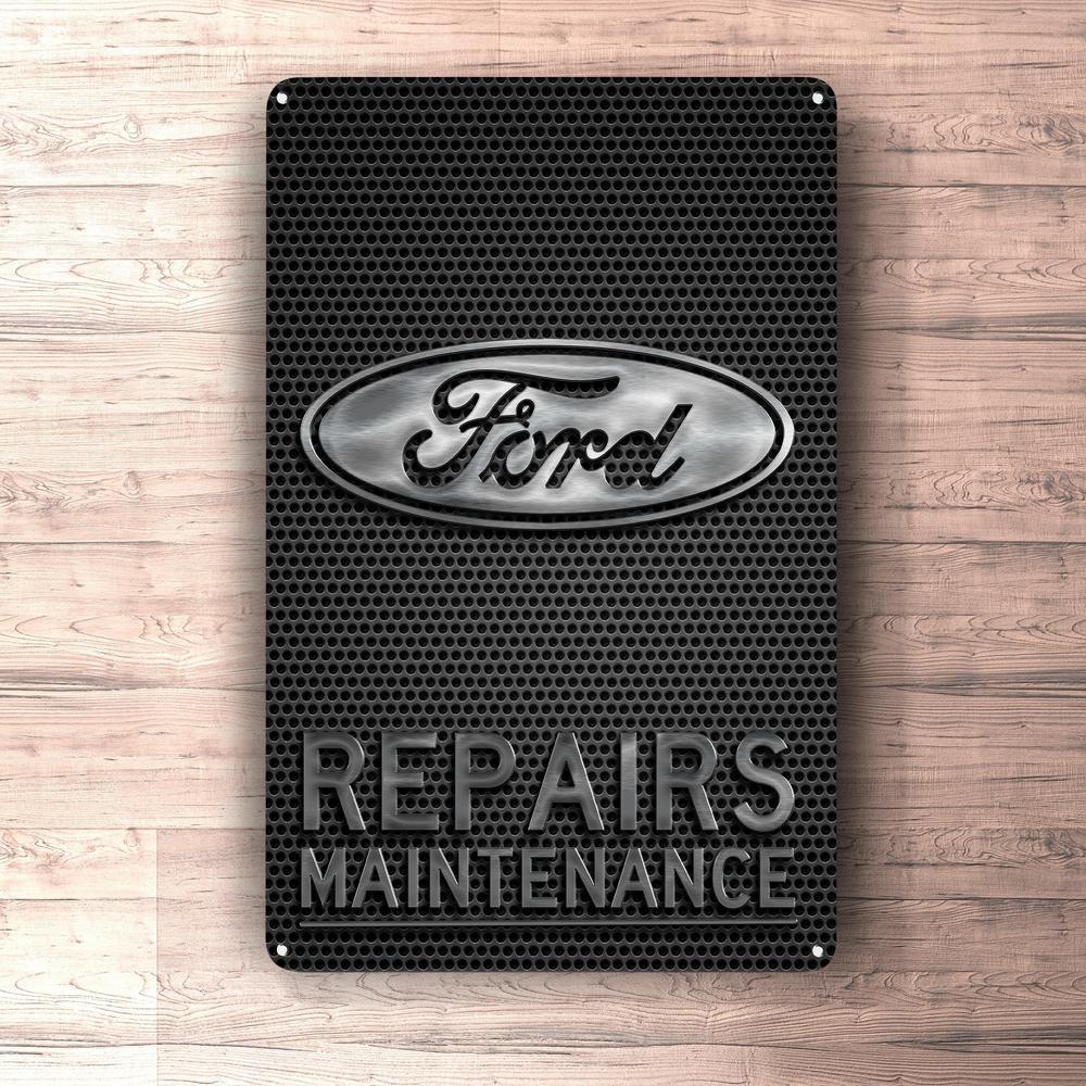 Ford Repairs Maintenance Skilte, Musemåtte, Dørmåtte , Plakat-Skilte-Ford-Garage Culture Shop- garage - man cave - merchandise