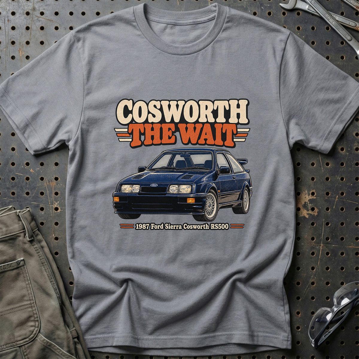 
Ford Sierra Cosworth RS500 1987 – Cosworth the Wait T-Shirt – Grå Sport