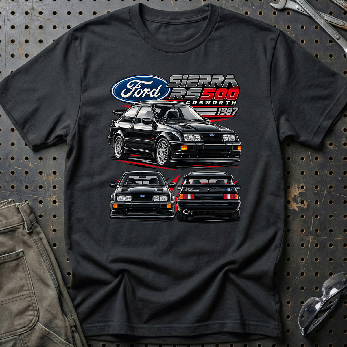 
Ford Sierra Cosworth RS500 1987 T-Shirt – Sort