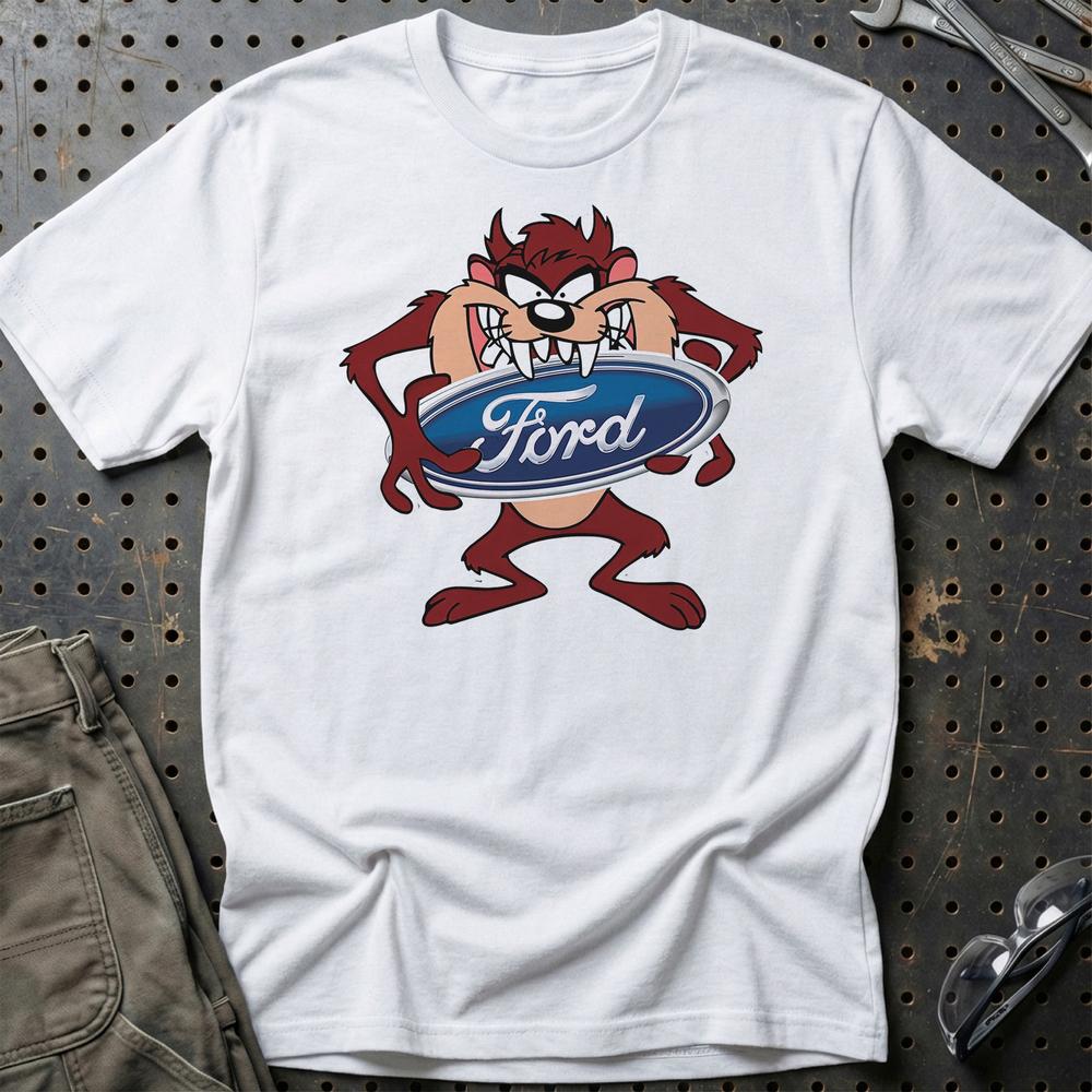 Ford TAZ T-Shirt-Beklædning-Ford-Hvid-S-Garage Culture Shop- garage - man cave - merchandise