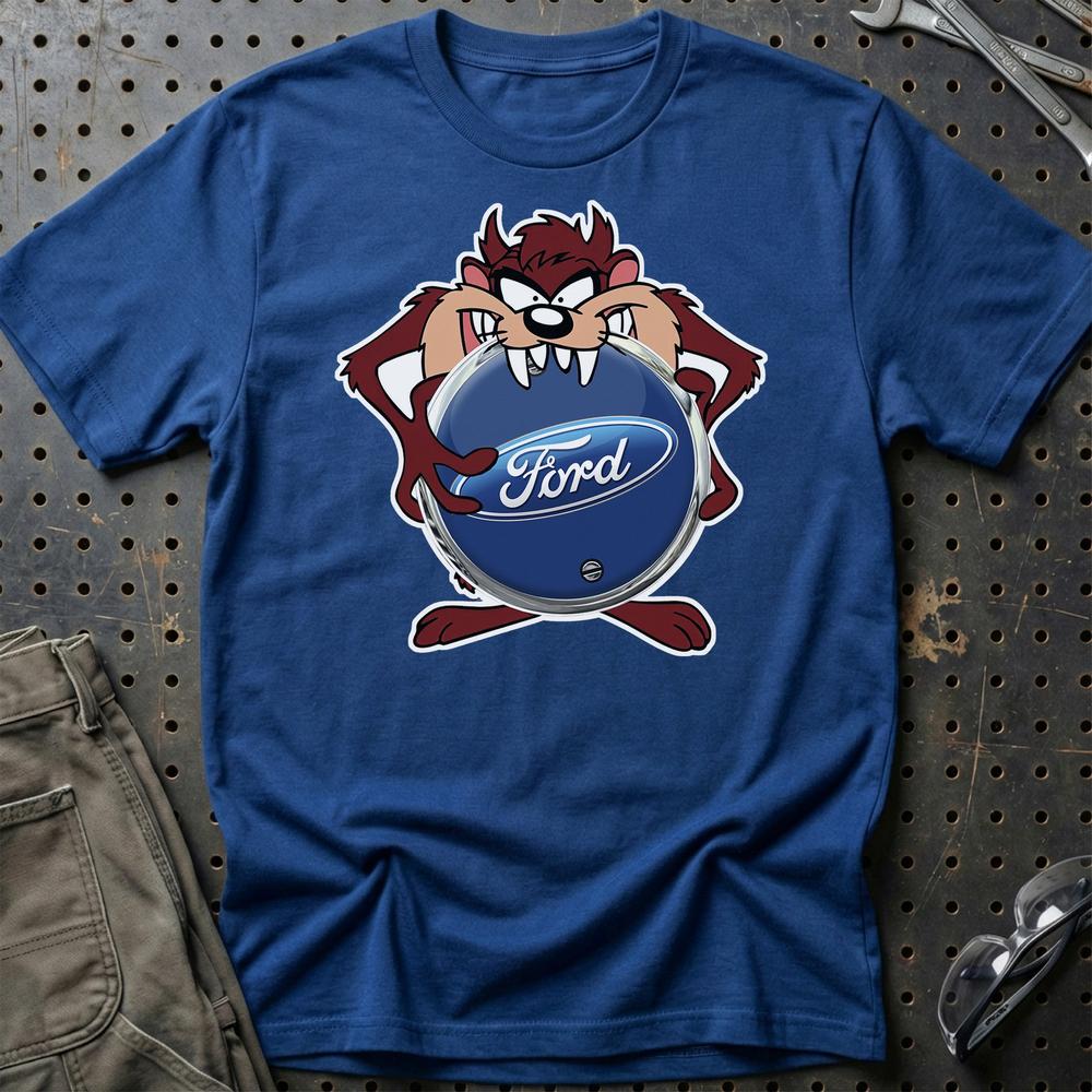 Ford TAZ T-Shirt-Beklædning-Ford-Blå Royal-S-Garage Culture Shop- garage - man cave - merchandise