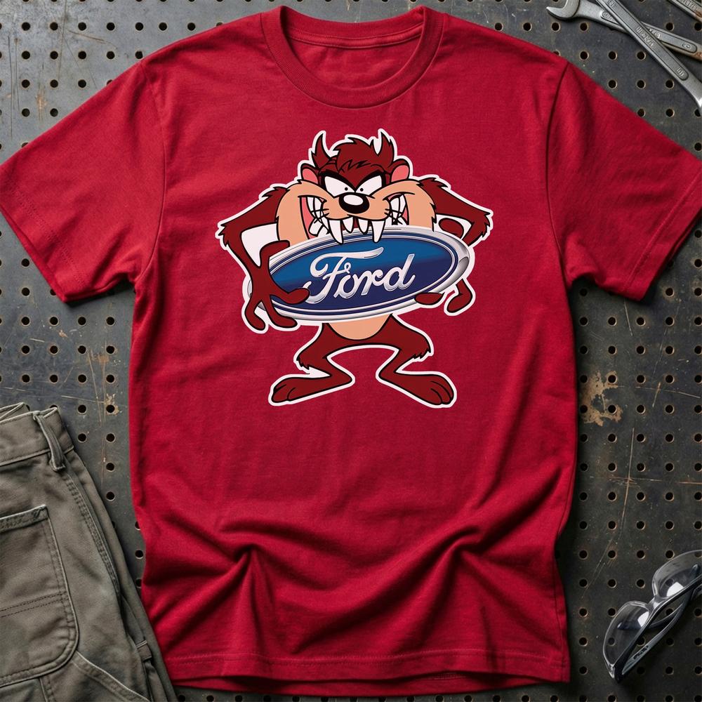 Ford TAZ T-Shirt-Beklædning-Ford-Rød-S-Garage Culture Shop- garage - man cave - merchandise