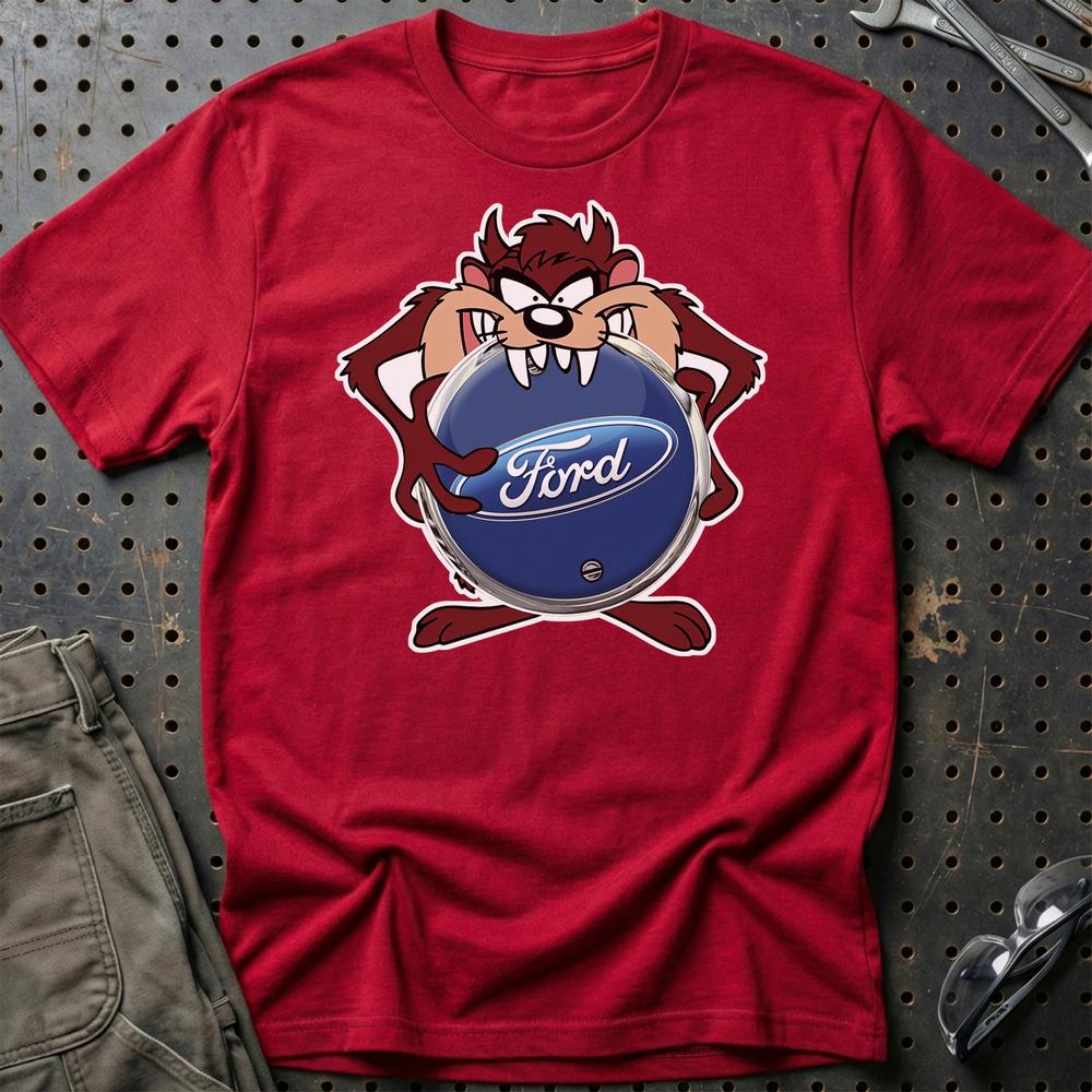 Ford TAZ T-Shirt-Beklædning-Ford-Rød-S-Garage Culture Shop- garage - man cave - merchandise