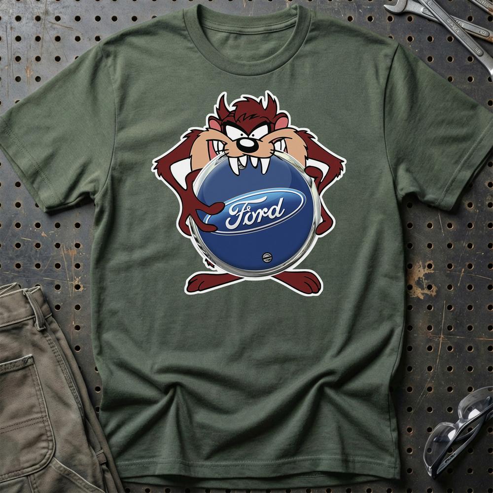 Ford TAZ T-Shirt-Beklædning-Ford-Grøn Militær-S-Garage Culture Shop- garage - man cave - merchandise